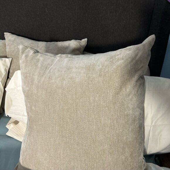 3pc Threshold oversize toss pillows tan Cream and Pillow 3pc Set 24” by 24” - Picture 3 of 4